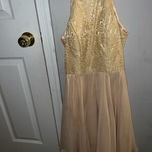 Elegant Gold Kids Formal Dress